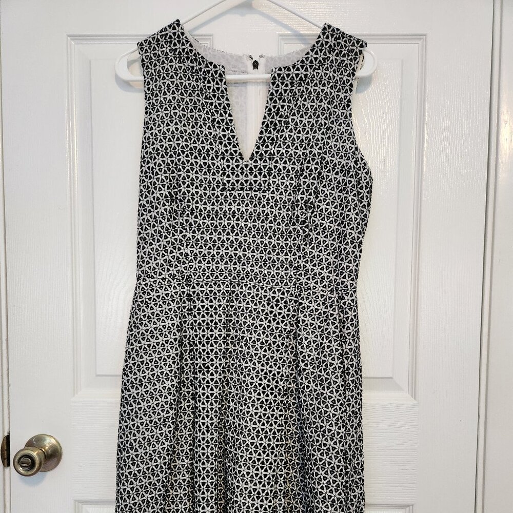 Jcrew black & white cotton dress